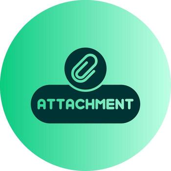 Add Attachment Button Glyph Gradient Two Tone Circle vector