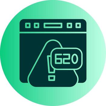 Error 620 Third Party Auth Timeout Glyph Gradient Two Tone Circle vector