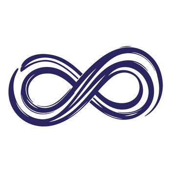 elegante pincelada estilo infinito símbolo representando sin límites posibilidades y Siempre resumen diseño vector