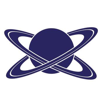 Elegant abstract planetary design representing cosmic concepts and universal symbolism against a white background vector