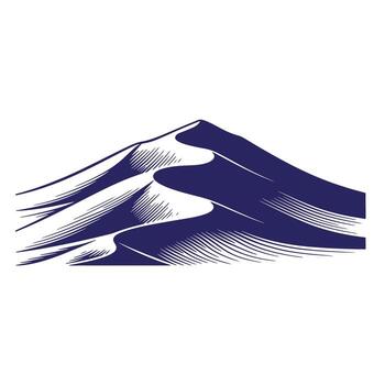 illustration of a desert dune in a linear engraving style with striking visual appeal vector