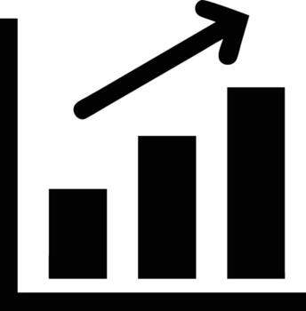 Ascending Bar Chart with Arrow, Showing Business Growth and Success vector