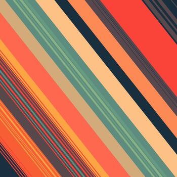 Diagonal stripe. Geometric classic coloured background with different thicknesses of lines. illustration. For background, poster, cover. Retro style vector