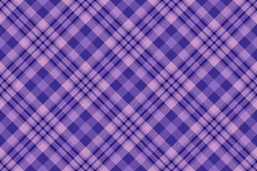 Robe texture fabric tartan, curved seamless background plaid. October pattern textile check in indigo and violet colors. vector