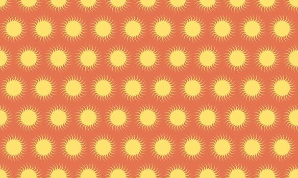Vibrant sunburst pattern, perfect for summer designs. This cheerful, repeating design evokes warmth, happiness, and optimism. Ideal for textiles, websites, and branding. vector