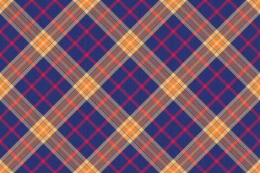 Classic tartan pattern. A colorful, seamless textile design in blue, red and golden yellow. Ideal for backgrounds, fabrics and festive projects. vector