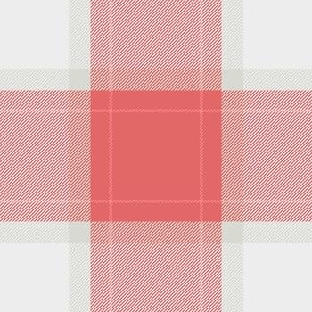Classy textile fabric texture, sale check background seamless. Diamond plaid tartan pattern in white and red colors. vector