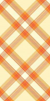 Warm, autumnal plaid pattern in vibrant orange and cream tones. A seamless texture ideal for textile design, website backgrounds, or seasonal branding. vector
