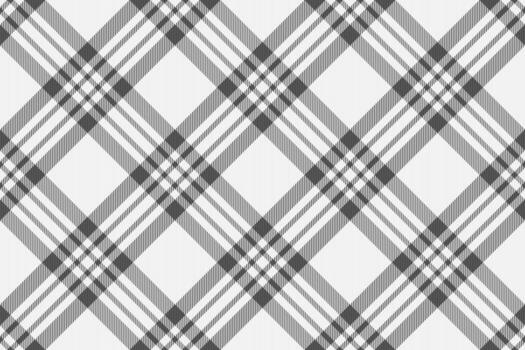 Repetitive check background texture, single plaid tartan seamless. Club textile fabric pattern in white and neutral colors. vector