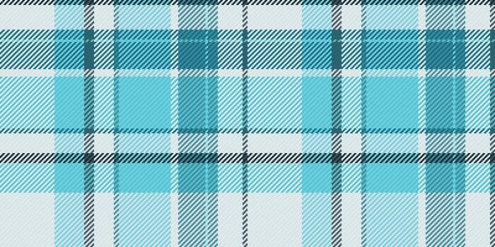 Seamless aqua and gray plaid pattern. Perfect for textile design, website backgrounds, or crafting projects. This versatile image offers a clean, modern feel with a touch of rustic charm. vector