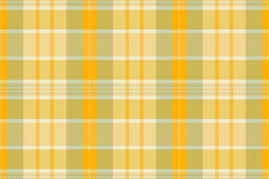 Warm, inviting fabric texture. Tartan or plaid design in mellow yellow tones. Ideal for backgrounds, textiles, crafts, or digital design projects. vector