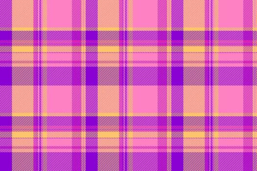 Nostalgic background pattern, group plaid check seamless. Cute fabric tartan textile texture in pink and violet colors. vector