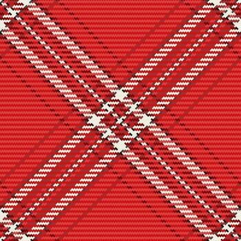 Classic red plaid pattern with stripes. Seamless texture, perfect for textile design, backgrounds, and decorative elements. Adds warmth and a traditional touch. vector