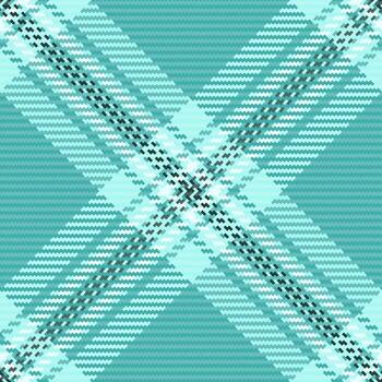 Structure seamless pattern textile, cozy tartan fabric check. Mat background plaid texture in teal and soft teal colors. vector