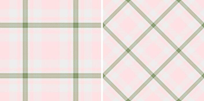 suave, pastel tartán patrones. un versátil, sin costura tela textura para textil diseños, antecedentes, o envase papel. dos variaciones oferta diseño flexibilidad. vector