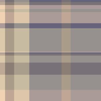 Gift paper plaid textile pattern, fuzzy texture tartan seamless. Table cloth fabric background check in pastel and grey colors. vector