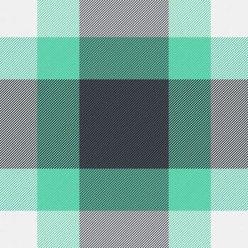 Classic tartan pattern featuring shades of teal, gray, and white, creating a versatile backdrop. Ideal for textiles, backgrounds, or digital designs needing a traditional touch. vector