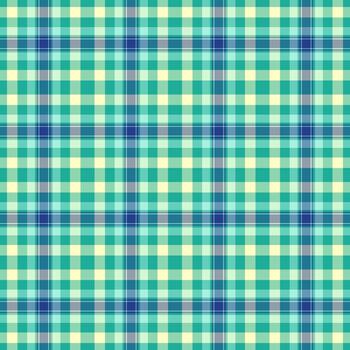 Man pattern fabric , carpet plaid check textile. Coat background texture seamless tartan in teal and cyan colors. vector