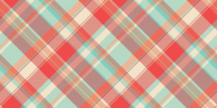 Checking background plaid seamless, eps pattern textile check. Artistic texture fabric tartan in teal and light colors. vector