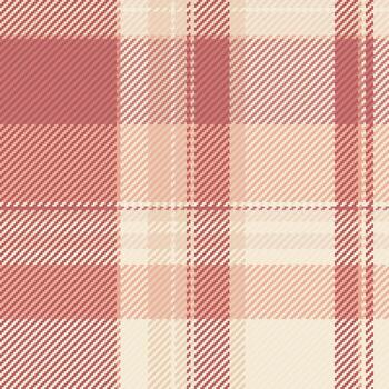Deluxe fabric plaid texture, border textile tartan . Softness background pattern seamless check in red and light colors. vector