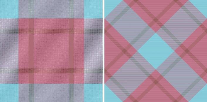 Plaid pattern tartan of background seamless texture with a textile fabric check . Set in kids colors for wide grid patterns in modern fashion. vector