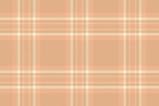 Elegant, textured plaid pattern in peach and cream tones. Classic and versatile design ideal for backgrounds, textiles, or digital design projects. Timeless style. vector