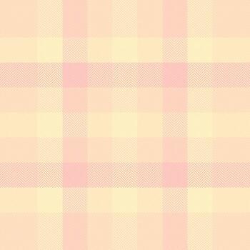 Horizontal background texture fabric, stripped tartan pattern check. Coloured plaid seamless textile in light and peach puff colors. vector