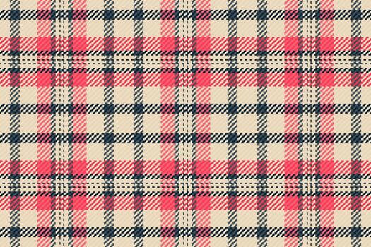 Suite background texture pattern, screen tartan seamless. Thin check fabric plaid textile in light and red colors. vector