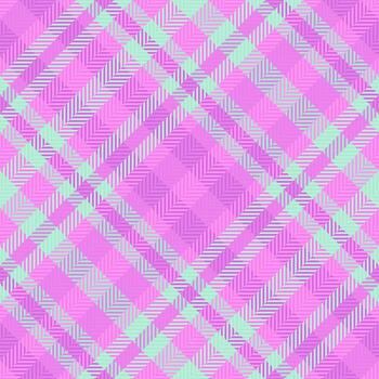 Stylish pink plaid pattern. Abstract geometric design with diagonal lines. Versatile backdrop for fabrics, textiles, or backgrounds. Fashionable and vibrant. vector