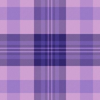 Graph pattern textile check, basic plaid texture seamless. Individuality background fabric tartan in indigo and violet colors. vector
