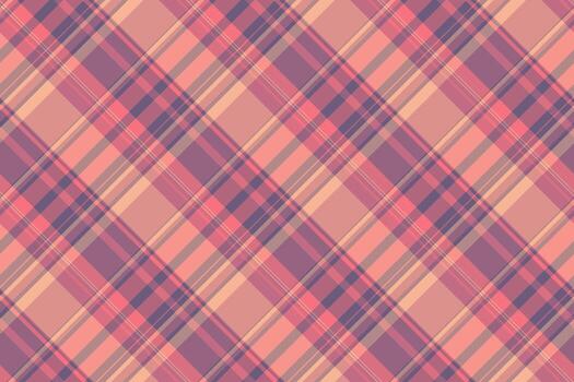 Top background textile tartan, show pattern plaid . Deep texture seamless fabric check in red and pastel colors. vector