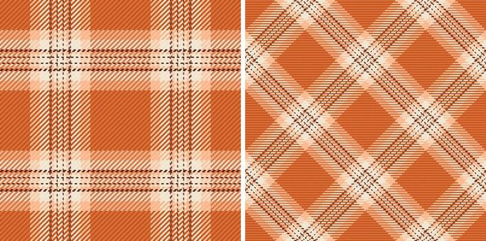Seamless tartan patterns in warm tones. Great for fabrics, backgrounds, adding a rustic, traditional, or autumnal feel to your designs. Versatile stylish. vector