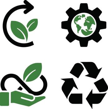Process and Cycle Icons vector