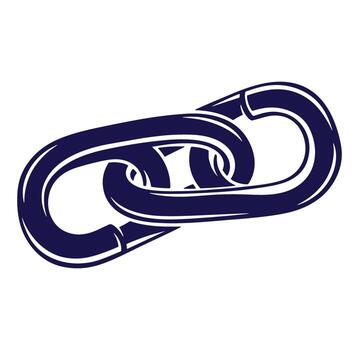 enclavamiento Armada azul cadena Enlaces simbolizando fuerza conexión y camaradería vector