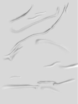 White paper surface creating abstract wrinkles and smooth folds vector