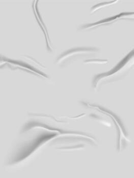 White wrinkled fabric texture abstract background creating patterns vector