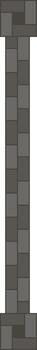 Architectural column block structure forming minimalist pillar vector
