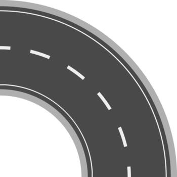 curvo la carretera segmento demostración dirección y camino vector
