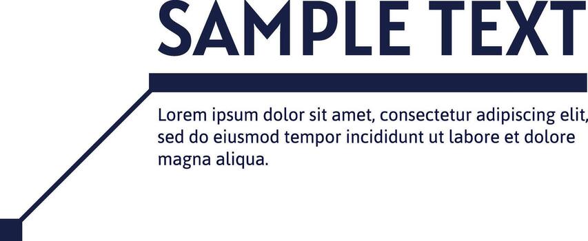 inferior tercero gráfico diseño con muestra texto modelo vector