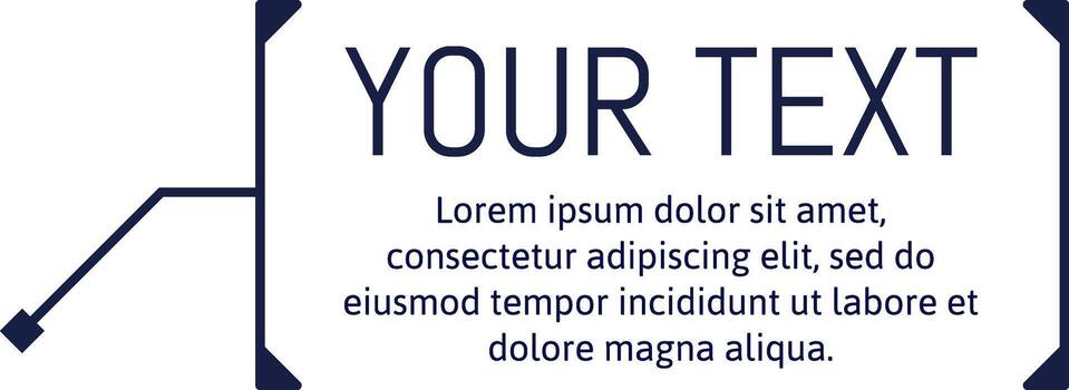 User interface callout box with placeholder text vector