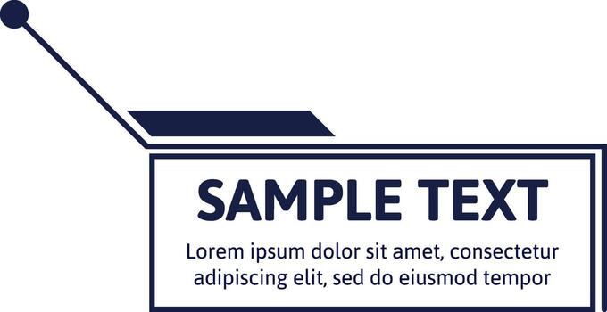 Callout graphic template box with sample text vector