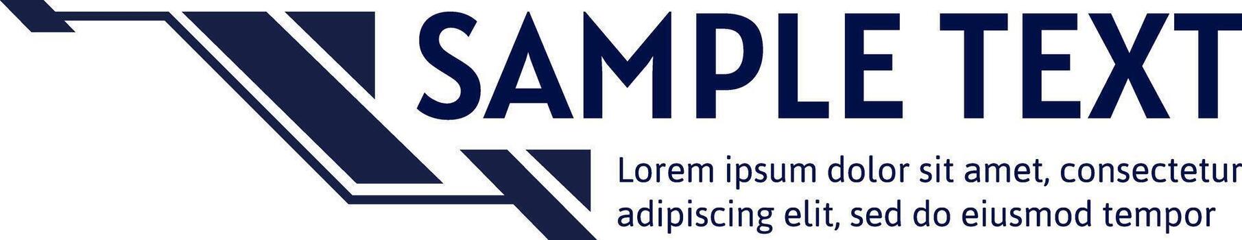 Sample text placeholder graphic design header banner vector