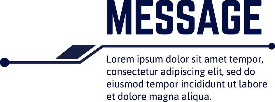 Message lower third graphic with placeholder text vector