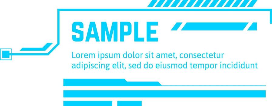 futurista hud interfaz texto caja gritar elemento vector