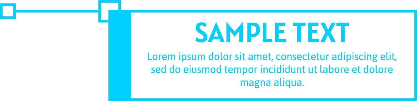 Sample text placeholder box displaying lorem ipsum vector