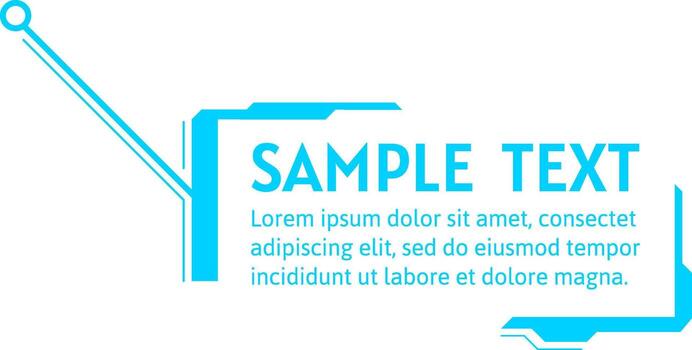 gritar futurista hud texto caja interfaz elemento vector