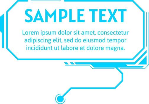 Futuristic digital text box interface design vector