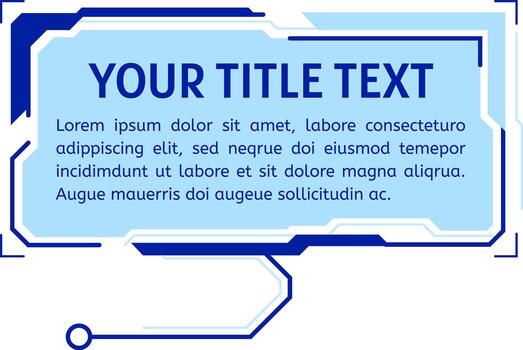 Futuristic digital callout box user interface element vector