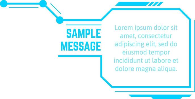 Futuristic callout box with digital HUD interface vector