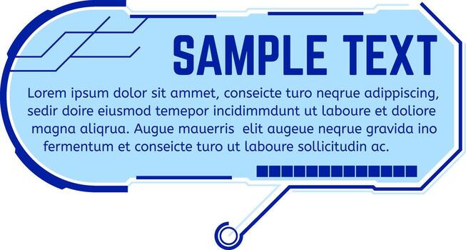 Futuristic interface displaying digital text and data callout vector
